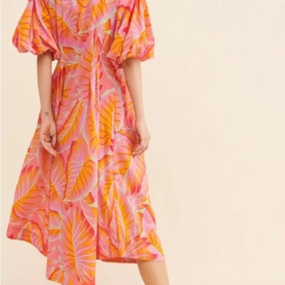 FARM RIO Bright Forest Midi Dress Size XS NWT - Picture 3 of 7